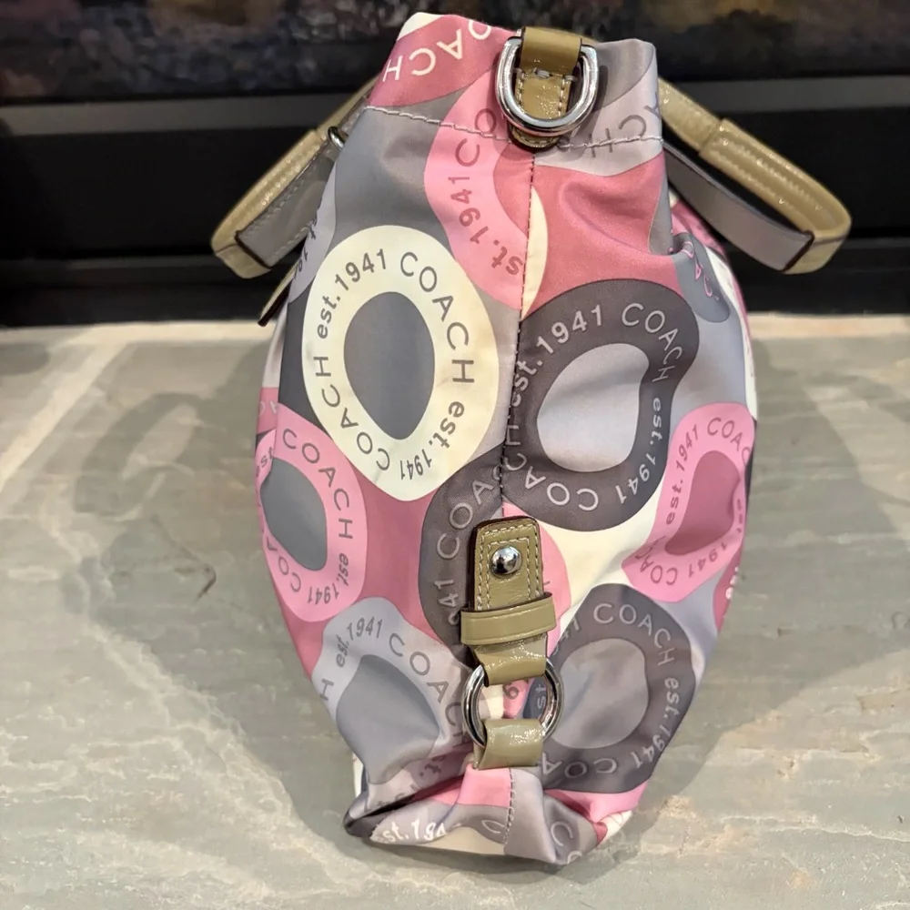 Coach F15504 Ashley Signature Snaphead Carryall Satchel EUC - Picture 3 of 10